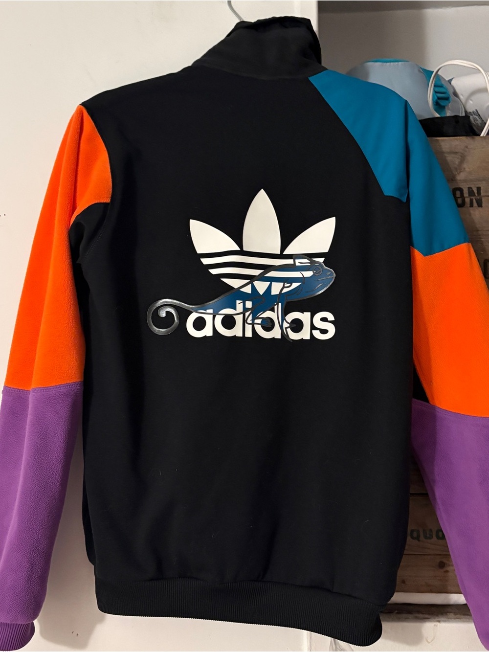 adidas Originals PT3 Black Colorblock Half-Zip Fleece Jacket Size Extra Small - Picture 5 of 5